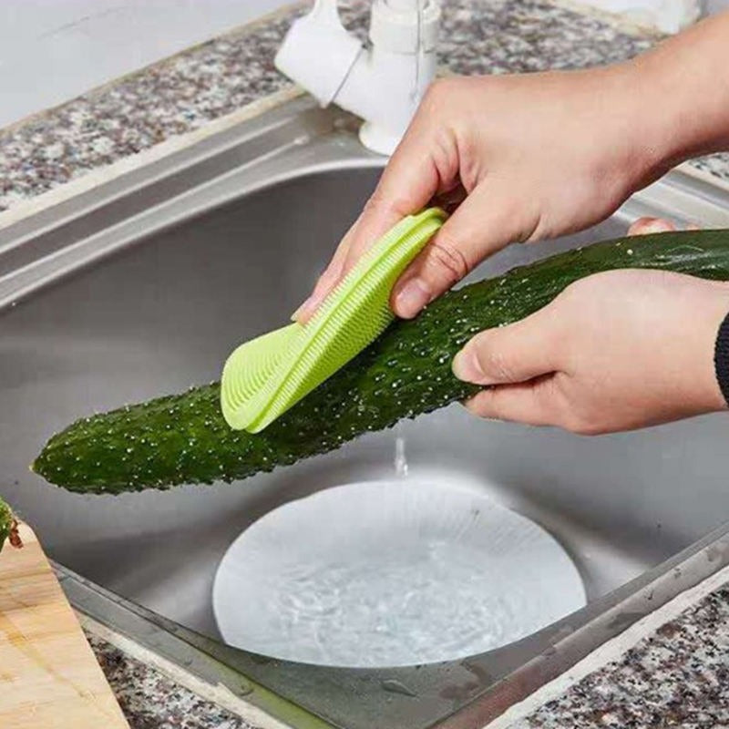 3Pcs Silicone Sponge Dish Washing Kitchen Scrubber