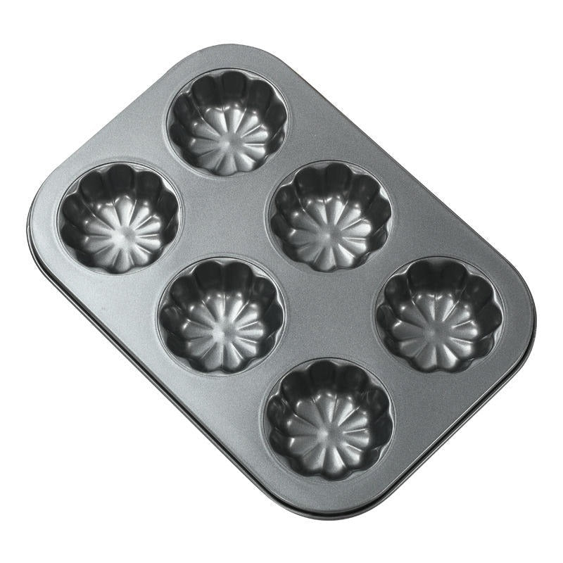Non Stick Flower Cupcake Tray 6 Cavity