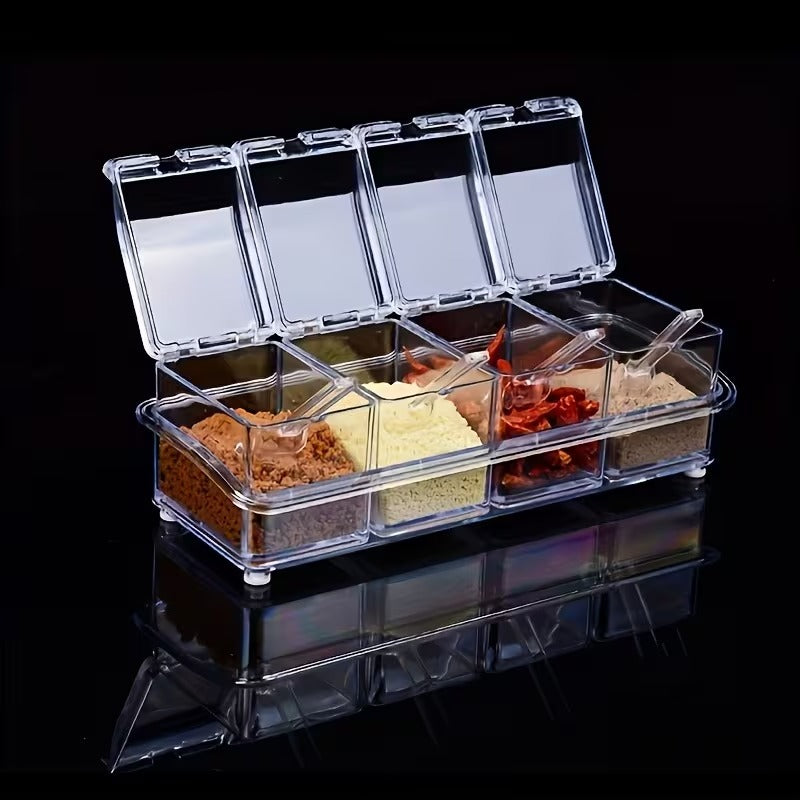 Acrylic 4 Grid Seasoning Box