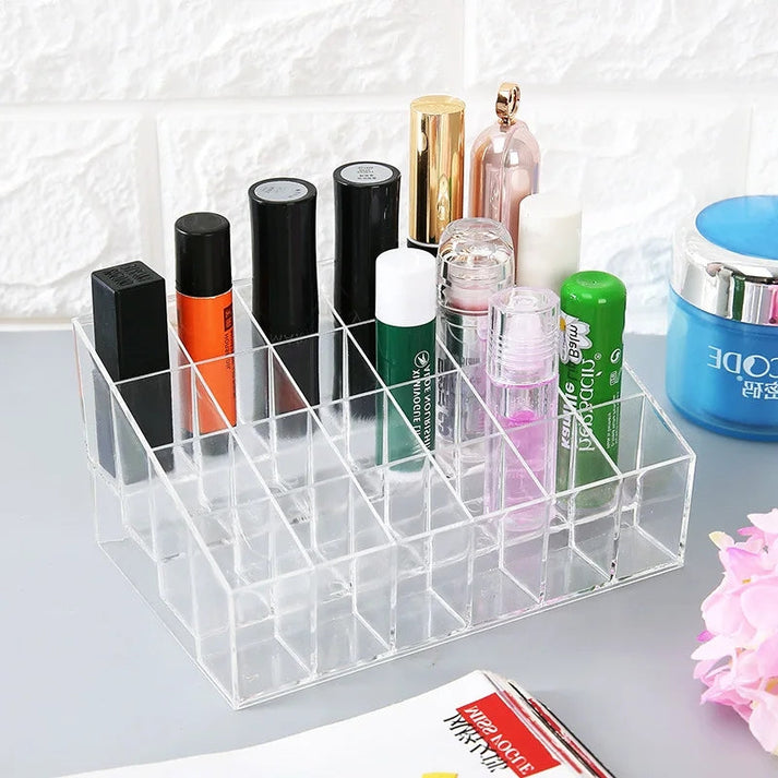 Acrylic 24 Grid Lipstick Organizer