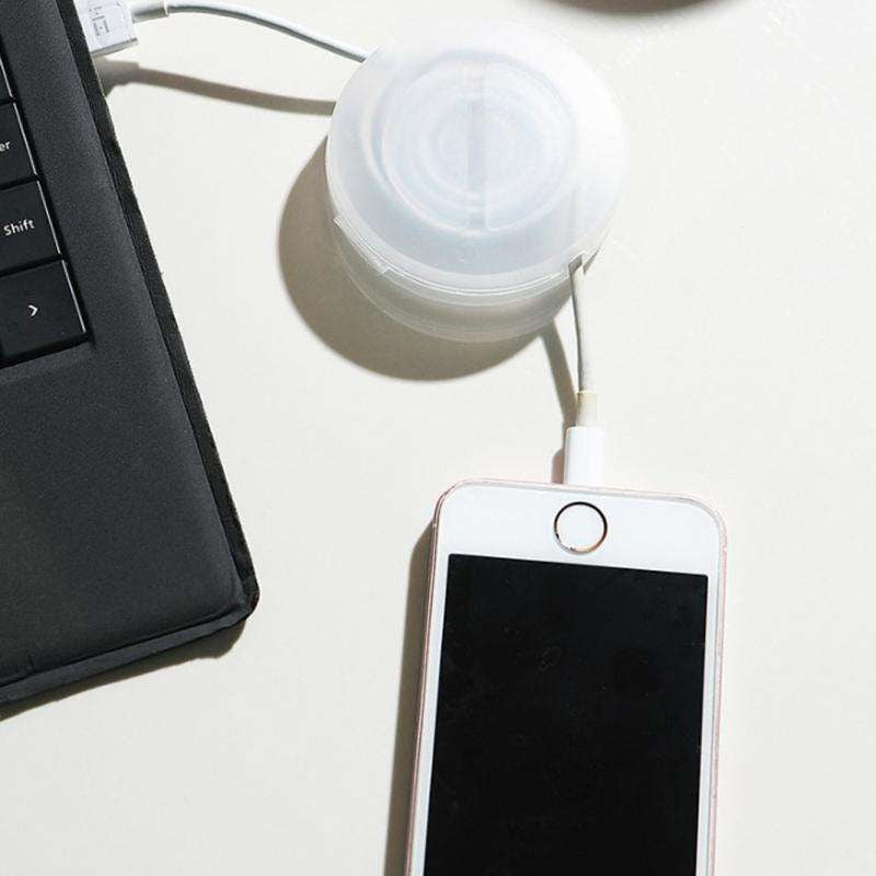 Pack Of 3 Rotatable Data Cable Storage Box,