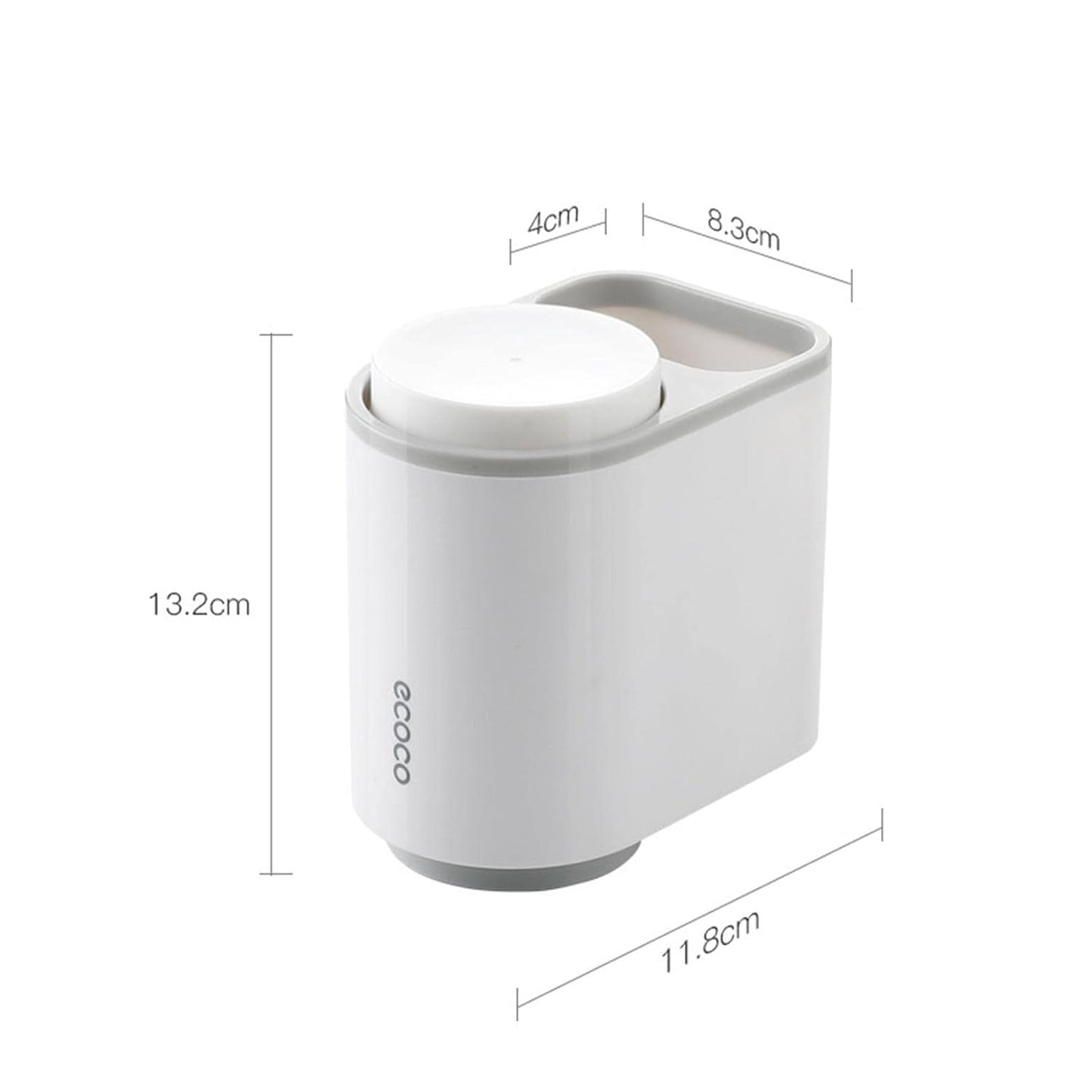 Wall Mounted Ecoco Toothpaste Dispenser and Toothbrush Holder