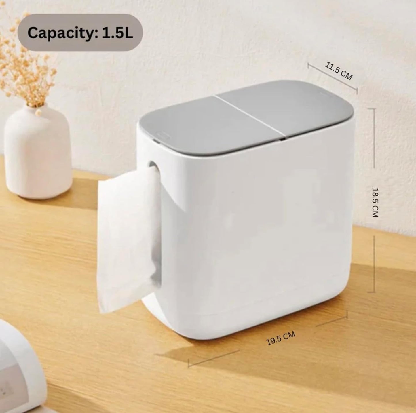 ECOCO 2-IN-1 TISSUE BOX & TRASH CAN