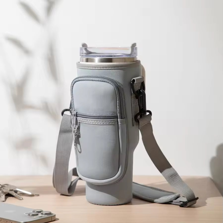 Water Bottle Carrier Quencher Cup Sleeve/Water Bottle Carrier Bag with Phone Pocket for Stanley