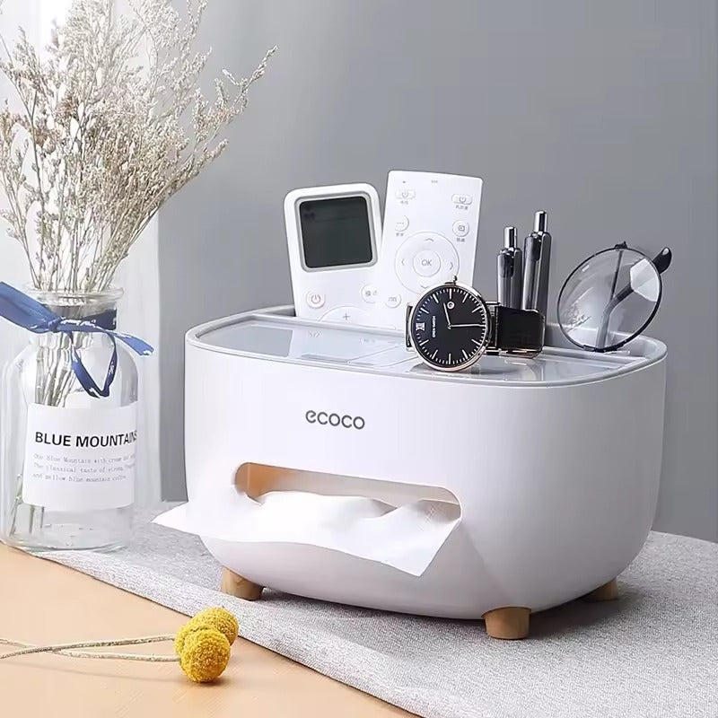 Ecoco Tissue Box With Multifunctional Holder