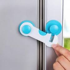 Baby Safety Lock for Cabinets, Drawers & Fridge – Multi-Purpose Child Proof Lock | Strong Adhesive Safety Latch (Pack of 2) (Blue/Pink)