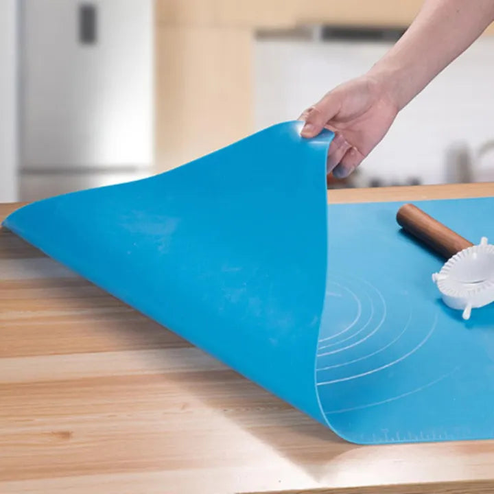 Non-Stick Silicone Baking Mat With Measurements Heat Resistant Cookie Sheet Oven Liner (Multi color) 40x50 cm