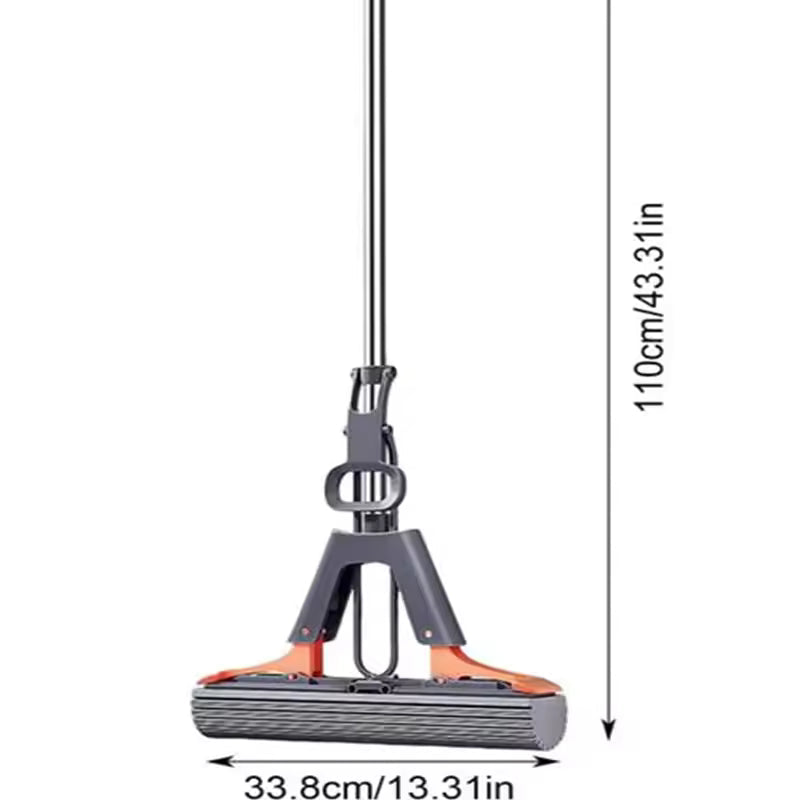 Flat Floor Cleaning Mop with Squeeze Rod – Wet & Dry Mop
