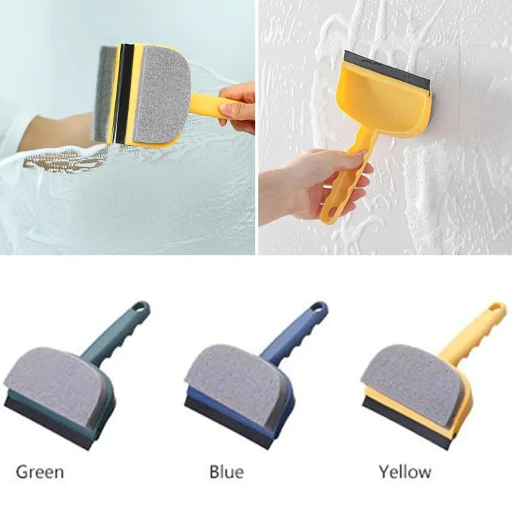 Multifunctional Glass Cleaning Brush Double Sided Sponge Brush Dual Purpose Wiper Household Window Cleaning Tool