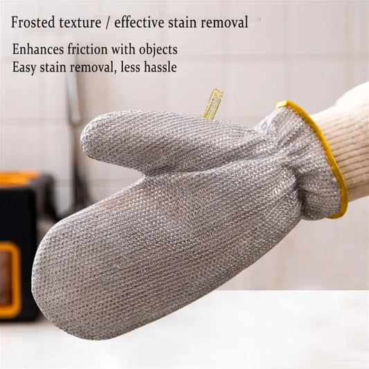 Rust Removal Cleaning gloves Kitchen Magic Dishwashing Gloves Steel Wire Cleaning Rag Microwave Stove Clean Tools Dish Cloth