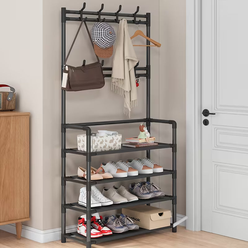 5-Layer Multifunctional Coat & Shoe Rack – Space-Saving Organizer