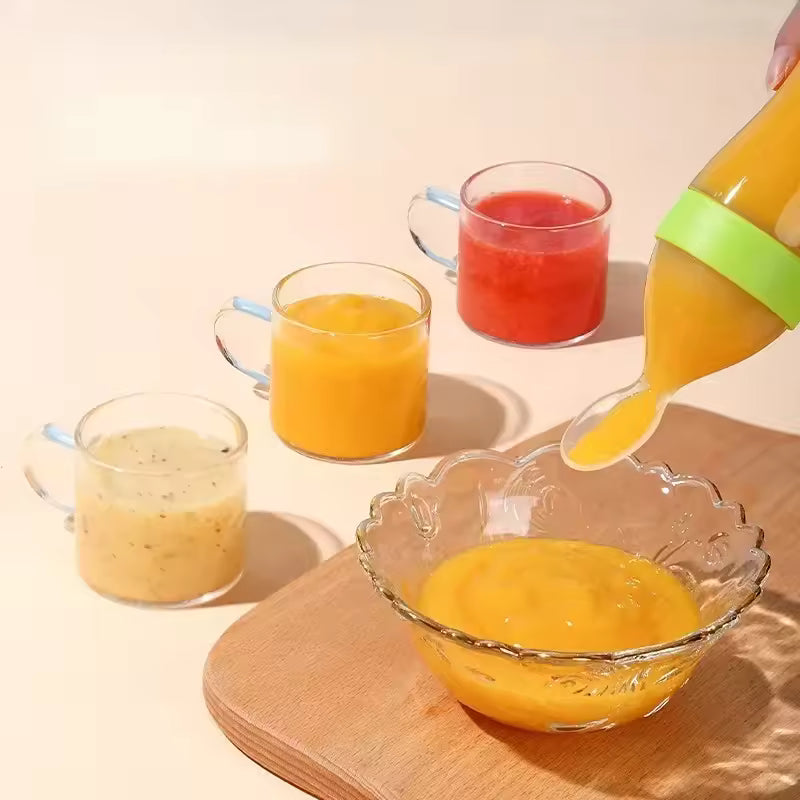 Baby Spoon Feeder 90ml Silicone Bottle