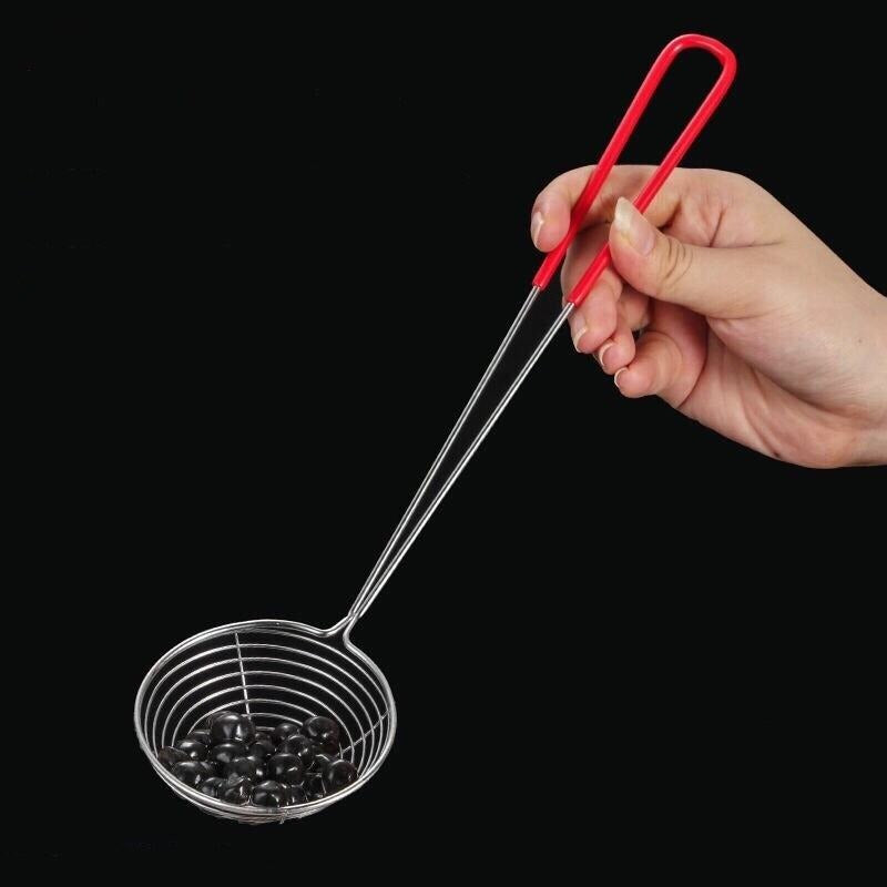 Long Handle Fry Strainer, Long Handle Skimmer, Oil Strainer Spoon