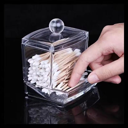 Acrylic Cotton Swabs Storage Holder Box