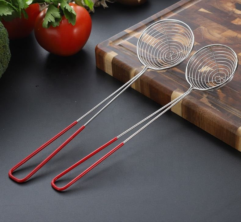 Long Handle Fry Strainer, Long Handle Skimmer, Oil Strainer Spoon