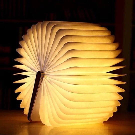 BOOK WOODEN RECHARGEBLE LED LAMP