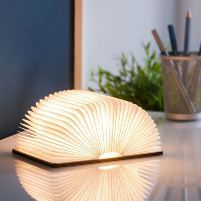 BOOK WOODEN RECHARGEBLE LED LAMP