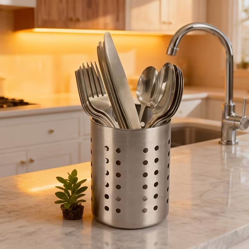 2PC Stainless Steel Cutlery Storage Organizer