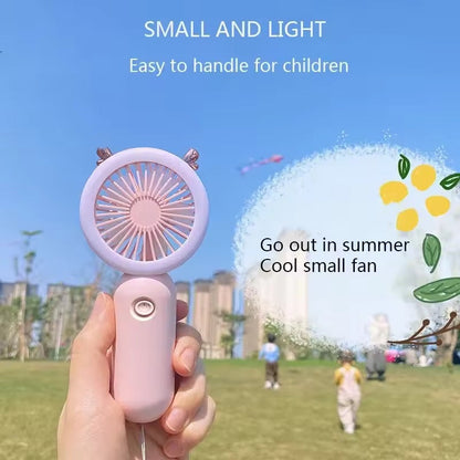 Strong Wind Handheld Fan With Light