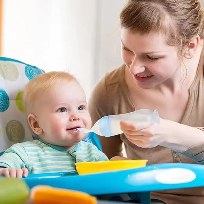 Baby Spoon Feeder 90ml Silicone Bottle