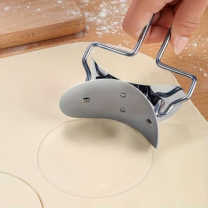 Dumpling Mold, Stainless Steel Dumpling Skin Cutter, Stainless Steel Dumpling Wraper, Dough Circle Roller Machine, Press Mold Kitchen Accessories