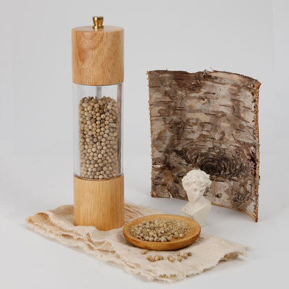 Pepper Grinder Wooden Acrylic Manual Pepper Mills Shakers