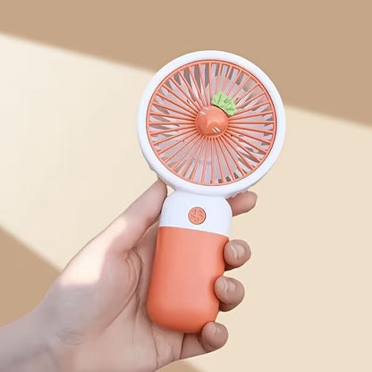 Mini Handheld USB Rechargeable Fan with Cute Fruit Design