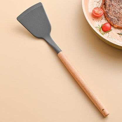 Silicone Spatula Wooden Handle, Silicone Cooking Utensils Cookware for the Kitchen