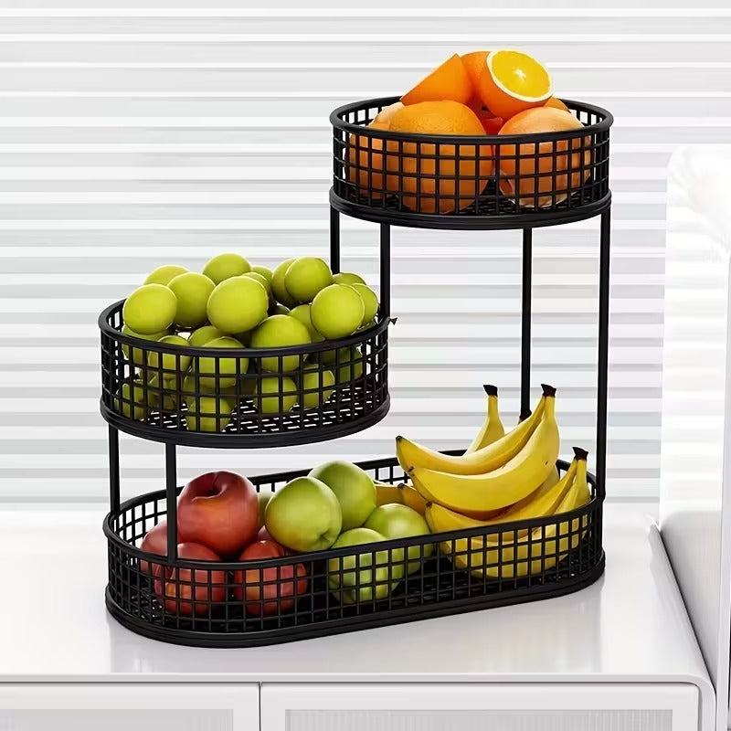 Stylish Metal Fruit Organizer for Kitchen Storage And Display