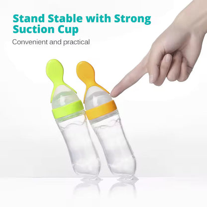 Baby Spoon Feeder 90ml Silicone Bottle