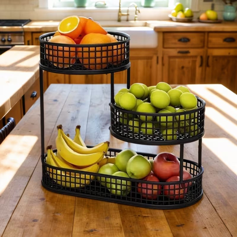 Stylish Metal Fruit Organizer for Kitchen Storage And Display