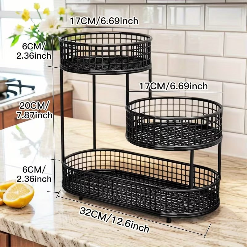 Stylish Metal Fruit Organizer for Kitchen Storage And Display