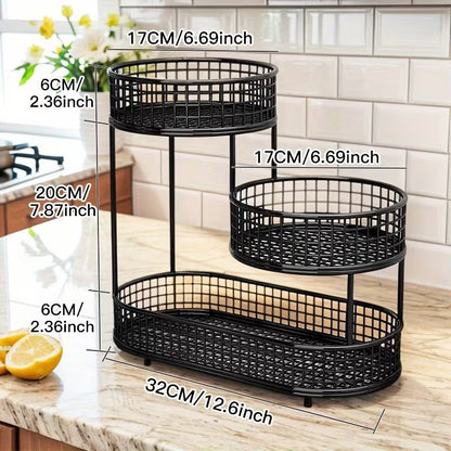 Stylish Metal Fruit Organizer for Kitchen Storage And Display