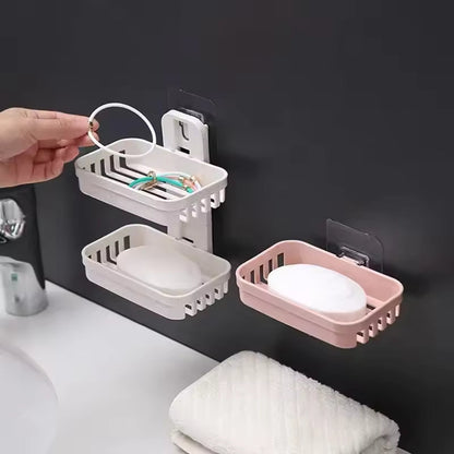 Double Layer Drainer Soap Dish Holder
