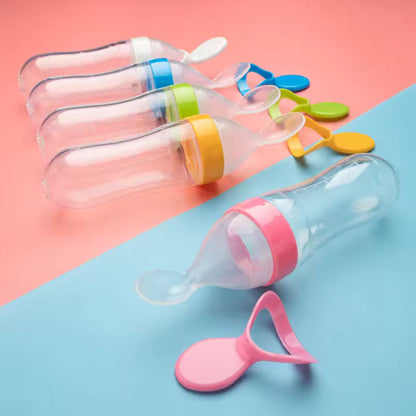 Baby Spoon Feeder 90ml Silicone Bottle