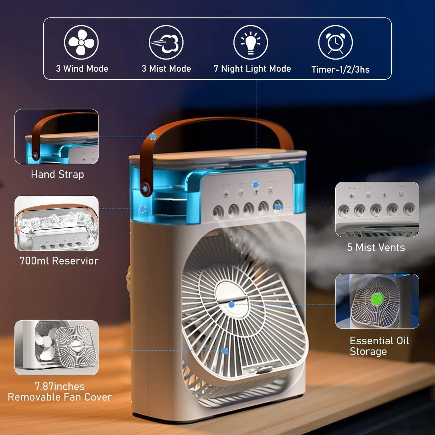 PORTABLE MIST USB OPERATED FAN