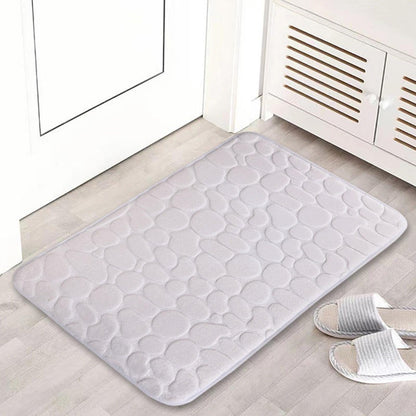 Cobblestone Embossed Bathroom Bath Mat (40 x 60cm)
