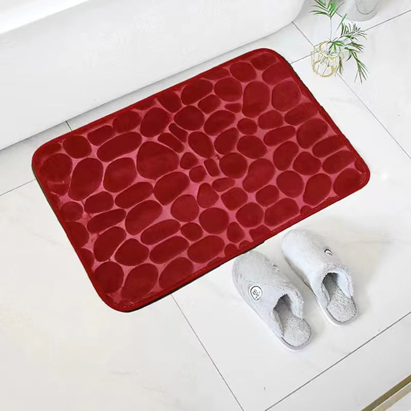 Cobblestone Embossed Bathroom Bath Mat (40 x 60cm)
