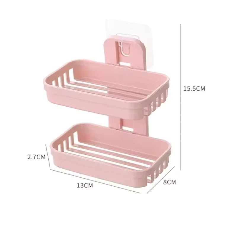 Double Layer Drainer Soap Dish Holder