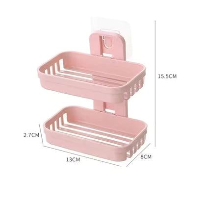 Double Layer Drainer Soap Dish Holder
