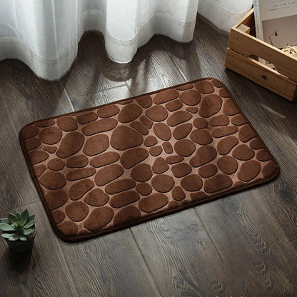 Cobblestone Embossed Bathroom Bath Mat (40 x 60cm)