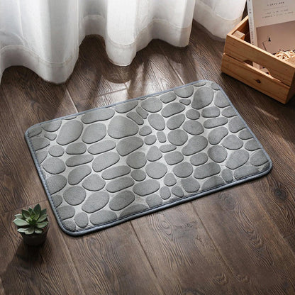 Cobblestone Embossed Bathroom Bath Mat (40 x 60cm)