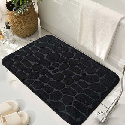 Cobblestone Embossed Bathroom Bath Mat (40 x 60cm)