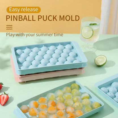 Plastic Reusable Flexible Round Ice Cube Trays