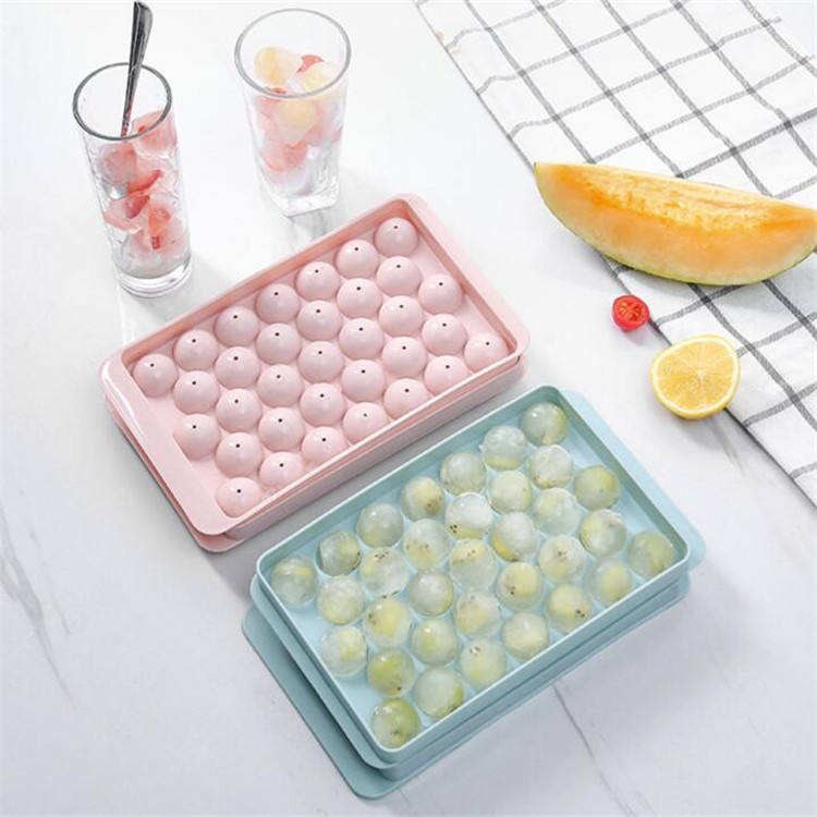 Plastic Reusable Flexible Round Ice Cube Trays