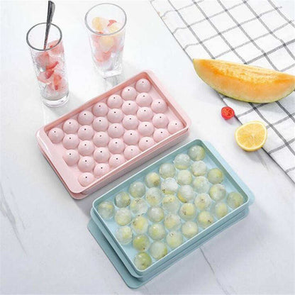 Plastic Reusable Flexible Round Ice Cube Trays