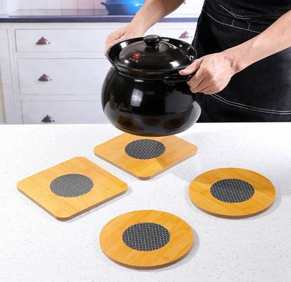 1 Pc Heat Resistance Wooden Tea mat