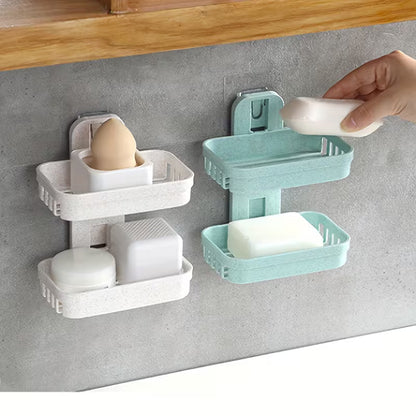 Double Layer Drainer Soap Dish Holder