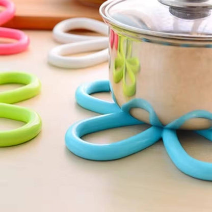 Flower Shape Anti-Slip Pot Holder Pan Pad Bowl Plate Dish Place-mat Cup Coaster Kitchen Dining Table Silicone Heat-Proof Mat