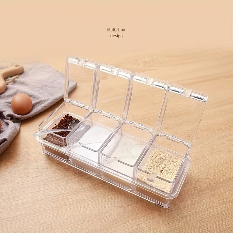 Acrylic 4 Grid Seasoning Box